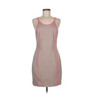 Trina Turk‎ Sleeveless Sheath Dress Beige Pink Trim Career Cocktail Party Size 8